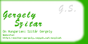 gergely szitar business card